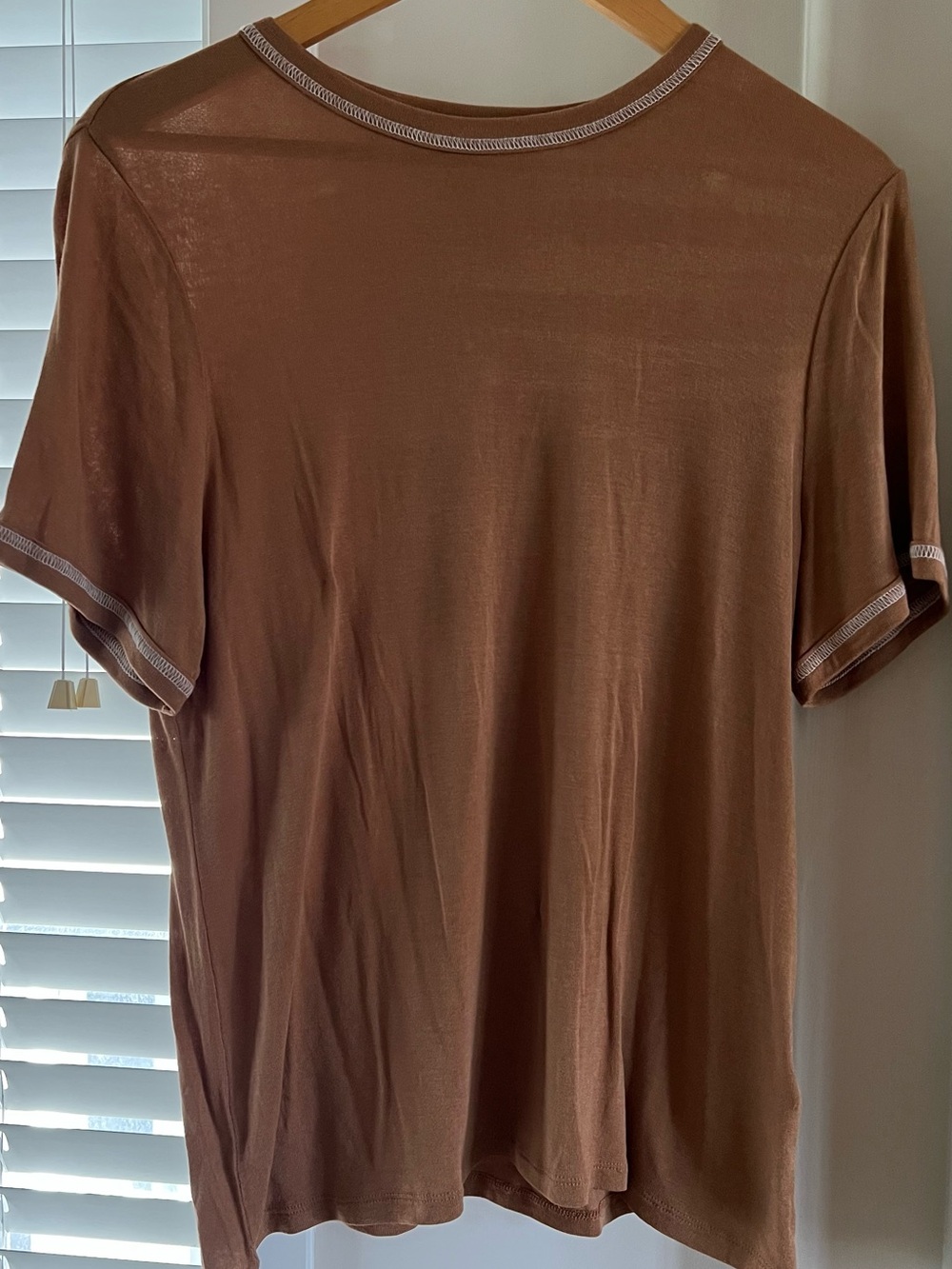 Treasure & Bond Brown Short-Sleeve Crewneck T-Shirt